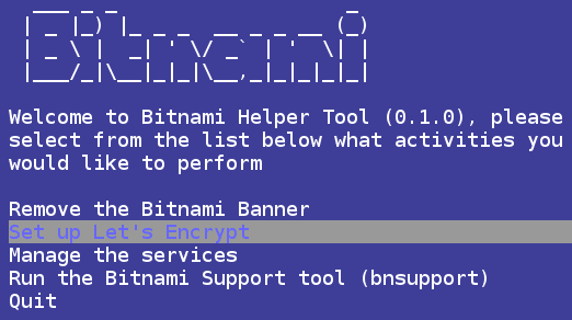 Bitnami helper tool.