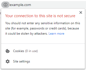 Chrome SSL error.